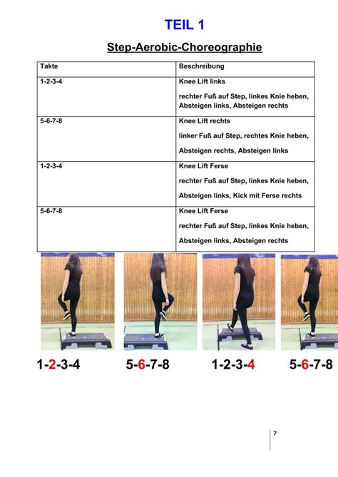 step aerobic schritte übersicht|Schritt